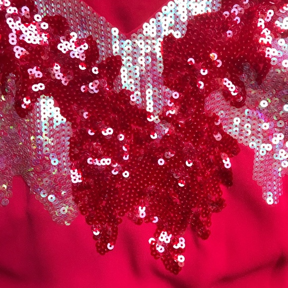 Chelsea & Violet Red Sequin Sheath Dress, GUC, S - Picture 5 of 14